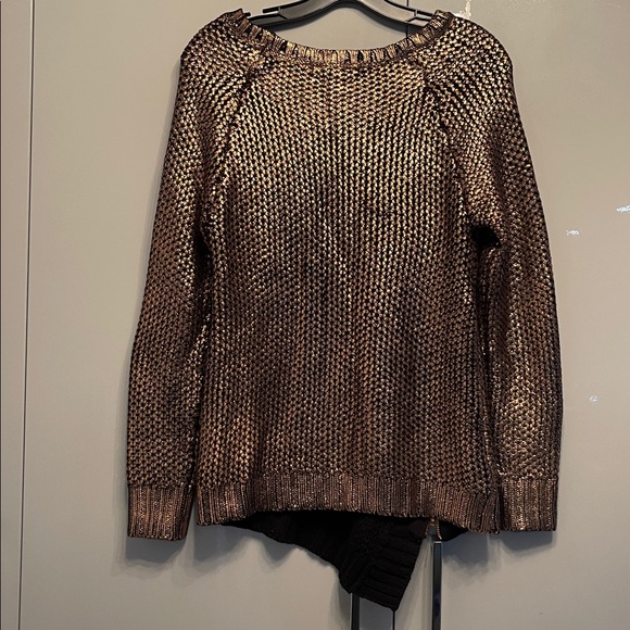 Saks Fifth Avenue Bronze Knit Sweater - Picture 3 of 4